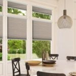 fawn coloured plated window blinds
